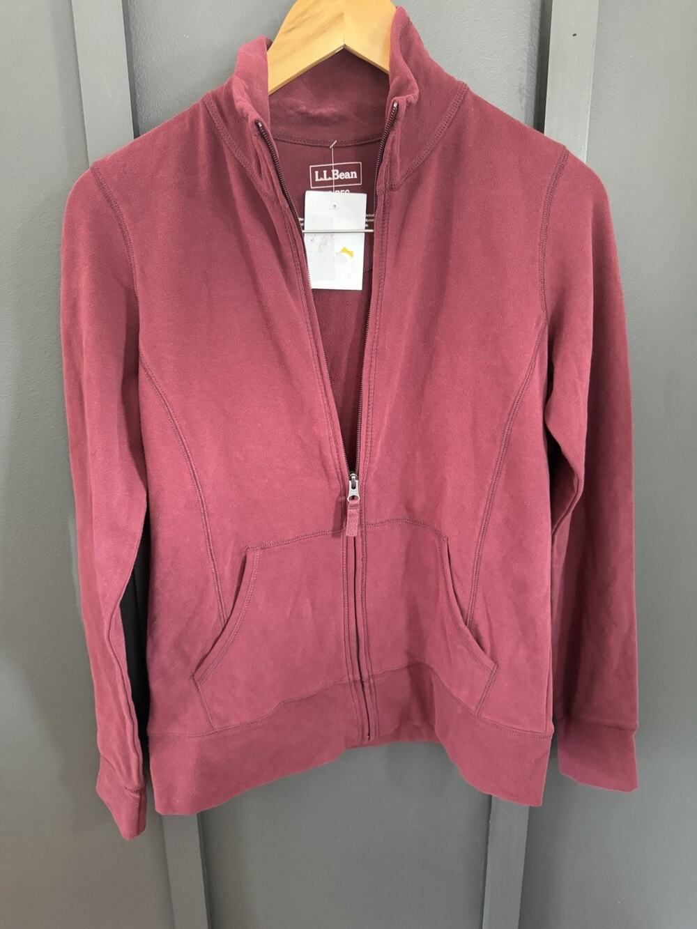 L.L. Bean Women’s Full Zip Up Maroon Jacket - Size Small New No Tags Size XS